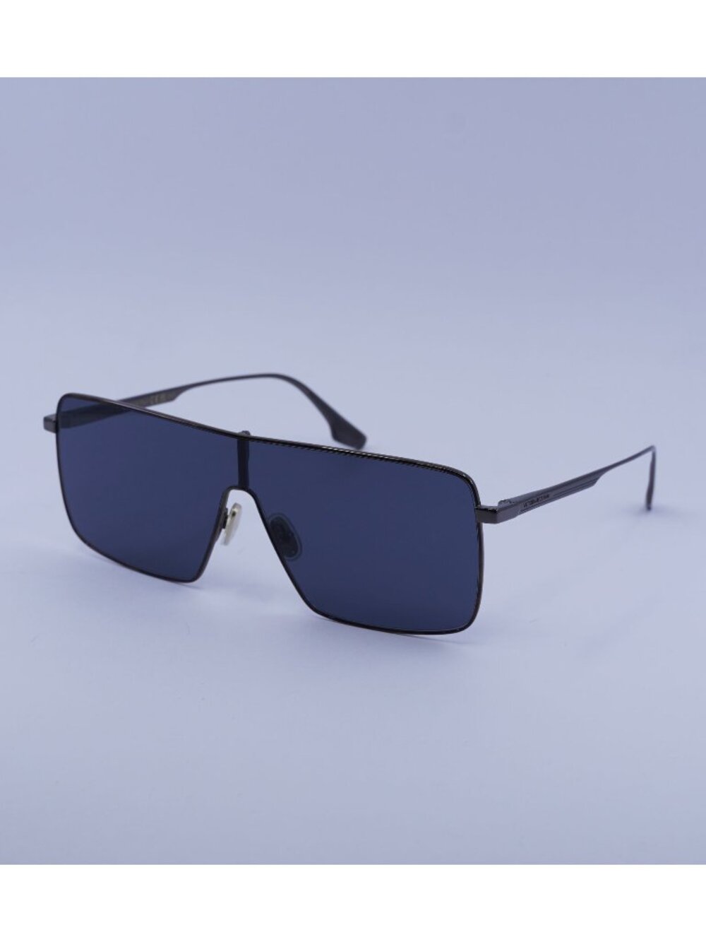 Victoria Beckham VB238S 041 Sunglasses Gunmetal Shield Frame, Blue Lenses
